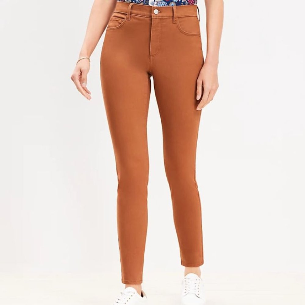 Loft Five Pocket Skinny Pants in Sateen 29T Cocoa Powder (2023) 30" Inseam EUC